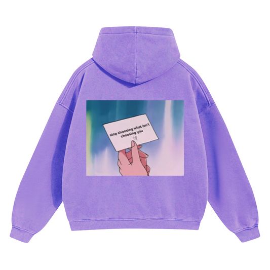 DID I HIT A NERVE Unisex Cropped Drop Shoulder Heavyweight Oversized Hoodie(460GSM)