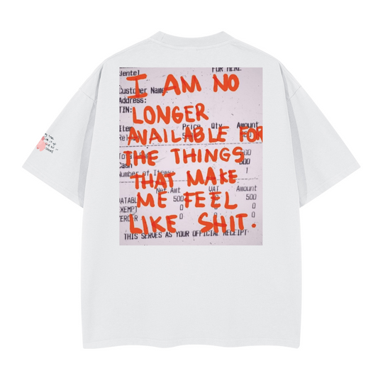 I AM NO LONGER AVAILABLE- NOTES THAT NOBODY KNEW ABOUT LOLLOSER Unisex Boxy T-shirt(280GSM)