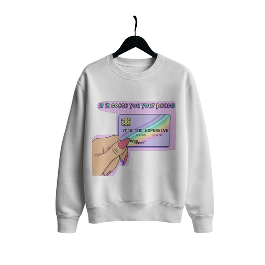 Black crewneck with bold motivational text “Perfect is boring” | LÖLLÖSER