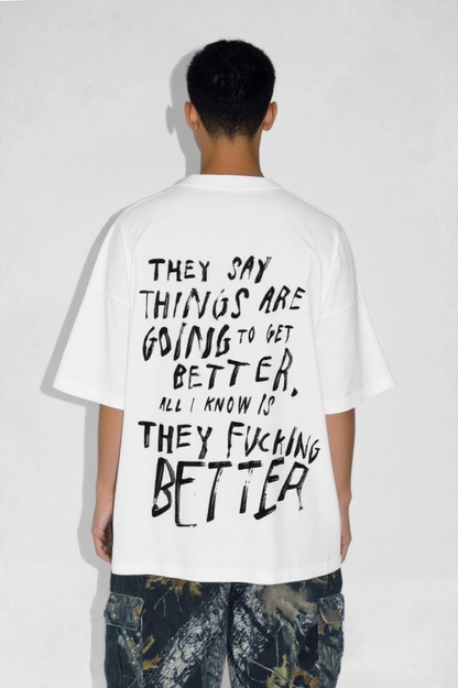 Heavyweight Drop Shoulder Cotton T-Shirt