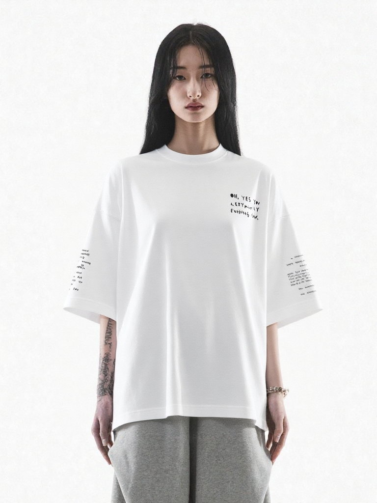 ASK ME IF I GIVE A FUCK - LOLLOSER NOTES NOBODY KNEW ABOUT COTTEN BOXY 460 GSM T SHIRT Unisex 100% Combed Cotton Cropped Oversized T-shirt (250g)