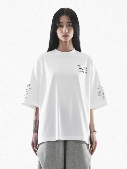 ASK ME IF I GIVE A FUCK - LOLLOSER NOTES NOBODY KNEW ABOUT COTTEN BOXY 460 GSM T SHIRT Unisex 100% Combed Cotton Cropped Oversized T-shirt (250g)