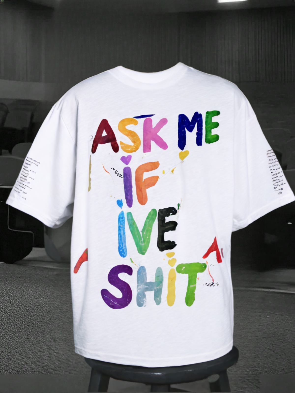 ASK ME IF I GIVE A FUCK - LOLLOSER NOTES NOBODY KNEW ABOUT COTTEN BOXY 460 GSM T SHIRT Unisex 100% Combed Cotton Cropped Oversized T-shirt (250g)